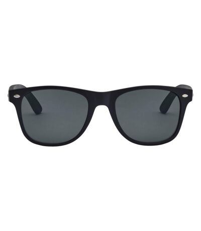 Unisex adult bamboo sunglasses one size solid black Floso