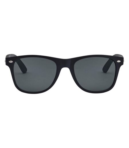 Unisex adult bamboo sunglasses one size solid black Floso