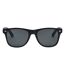 Unisex adult bamboo sunglasses one size solid black Floso-1