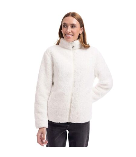 Veste Polaire Unie Et Texturée À Col Montant Feathery Femme Blanc Trespass