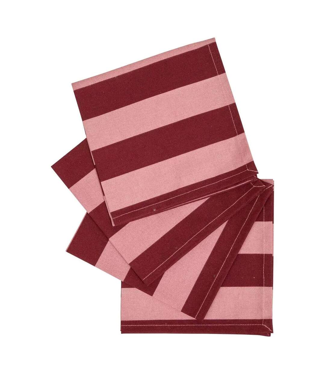 Lot de 4 Serviettes de Table Chéri 40x40cm Rouge-1