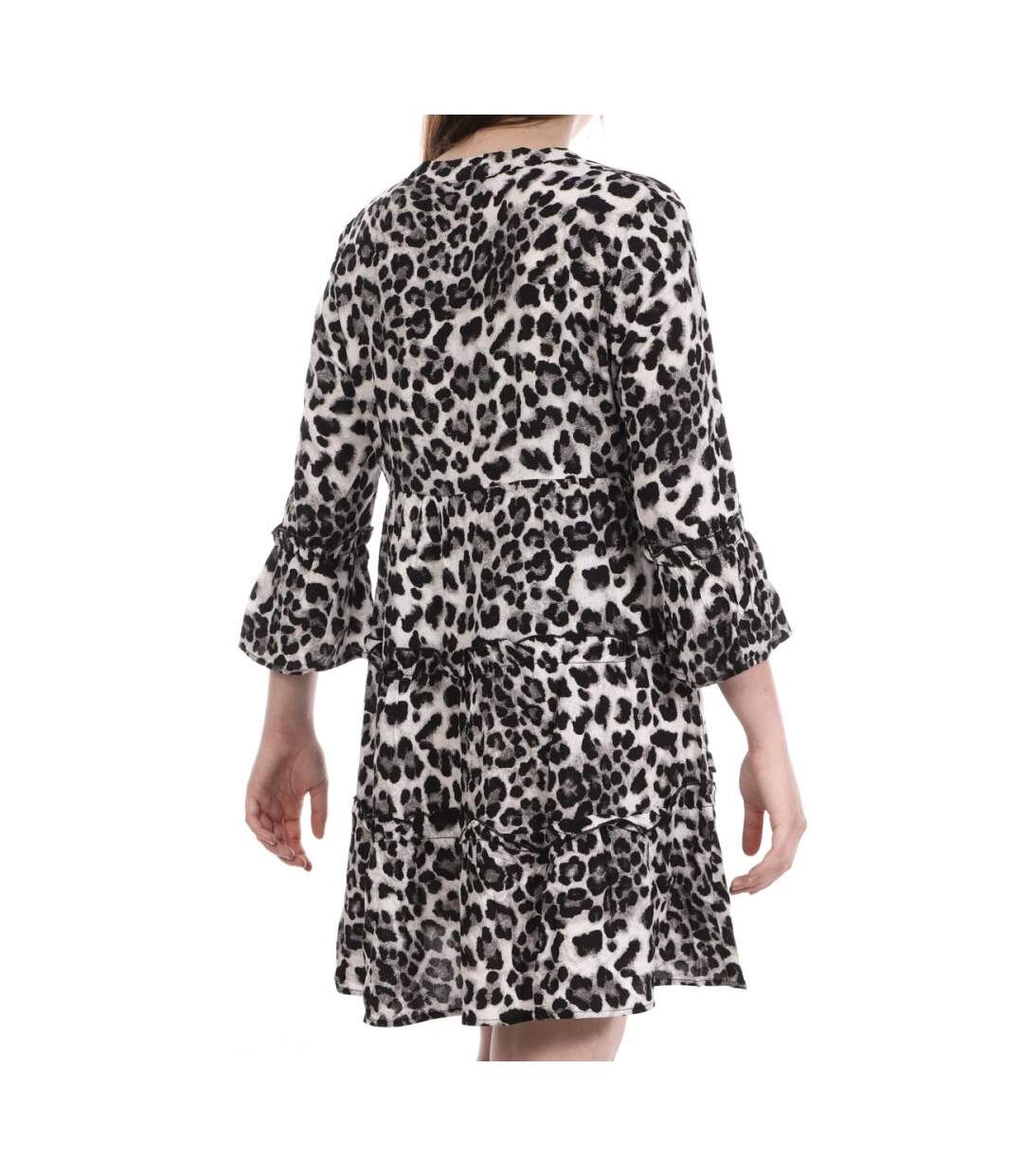 Robe Léopard Grise Femme Vero Moda Easy - S-2