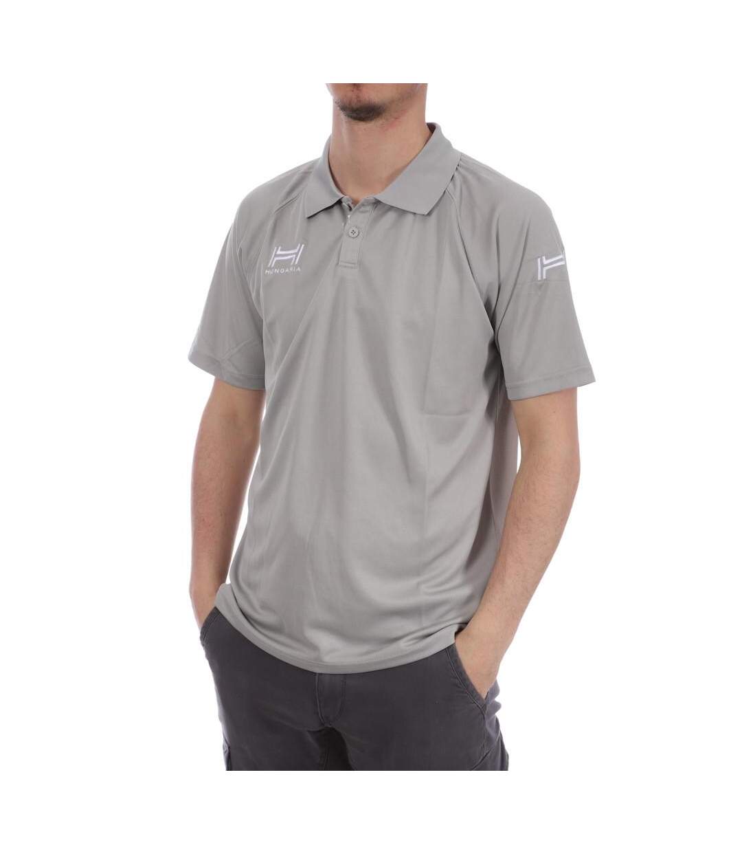 Polo Gris Homme Hungaria Training Premium - S-1