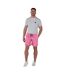 Short de bain homme rose vif Raging Bull-3