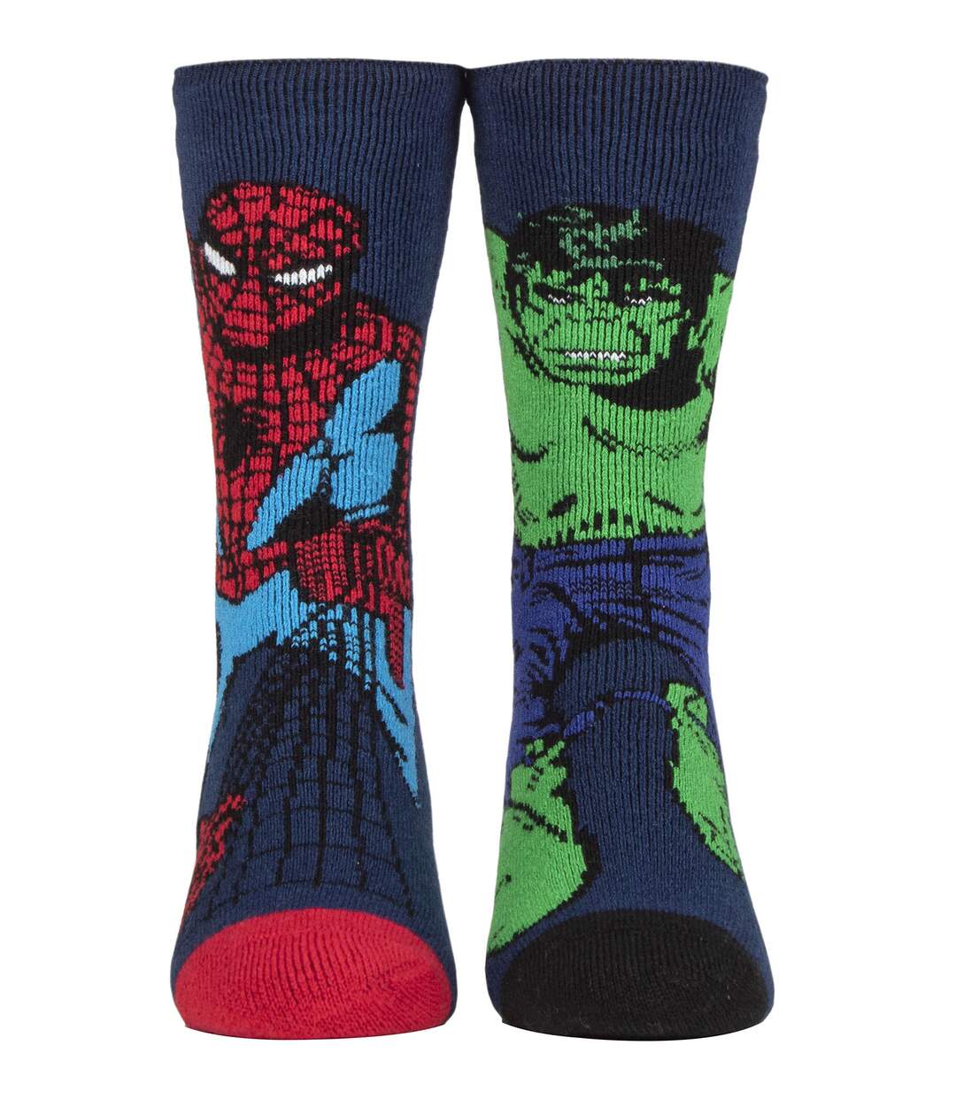 Heat Holders Lite - 1 Paire Chaussettes Hulk et Spiderman Homme Fantaisie Hiver-1