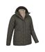 Womens/ladies Nebraskan Borg 3 In 1 Padded Jacket Khaki Green Mountain Warehouse-4