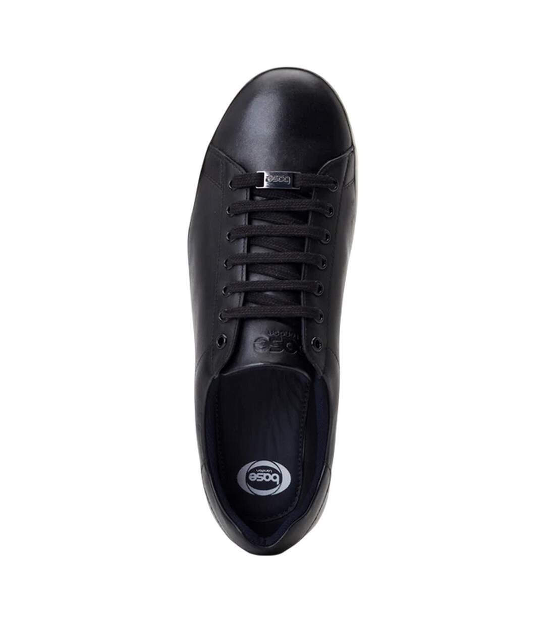 Mens tucker leather soft trainers black Base London-4