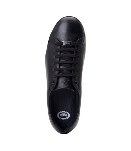 Mens tucker leather soft trainers black Base London