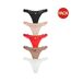 Pack Of 5  Womens/ladies Hearts Lace String Thong  Multicoloured Skims-2