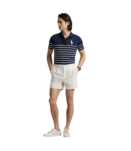 Mens Striped Polo Shirt Navy Ralph Lauren