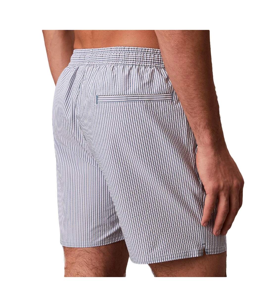 Maillot de bain bleu/blanc homme calvin klein jeans short drawstrings-2