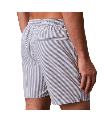 Maillot de bain bleu/blanc homme calvin klein jeans short drawstrings