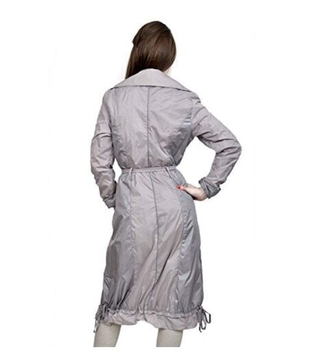 Manteau femme manchs longues nylon couleur gris