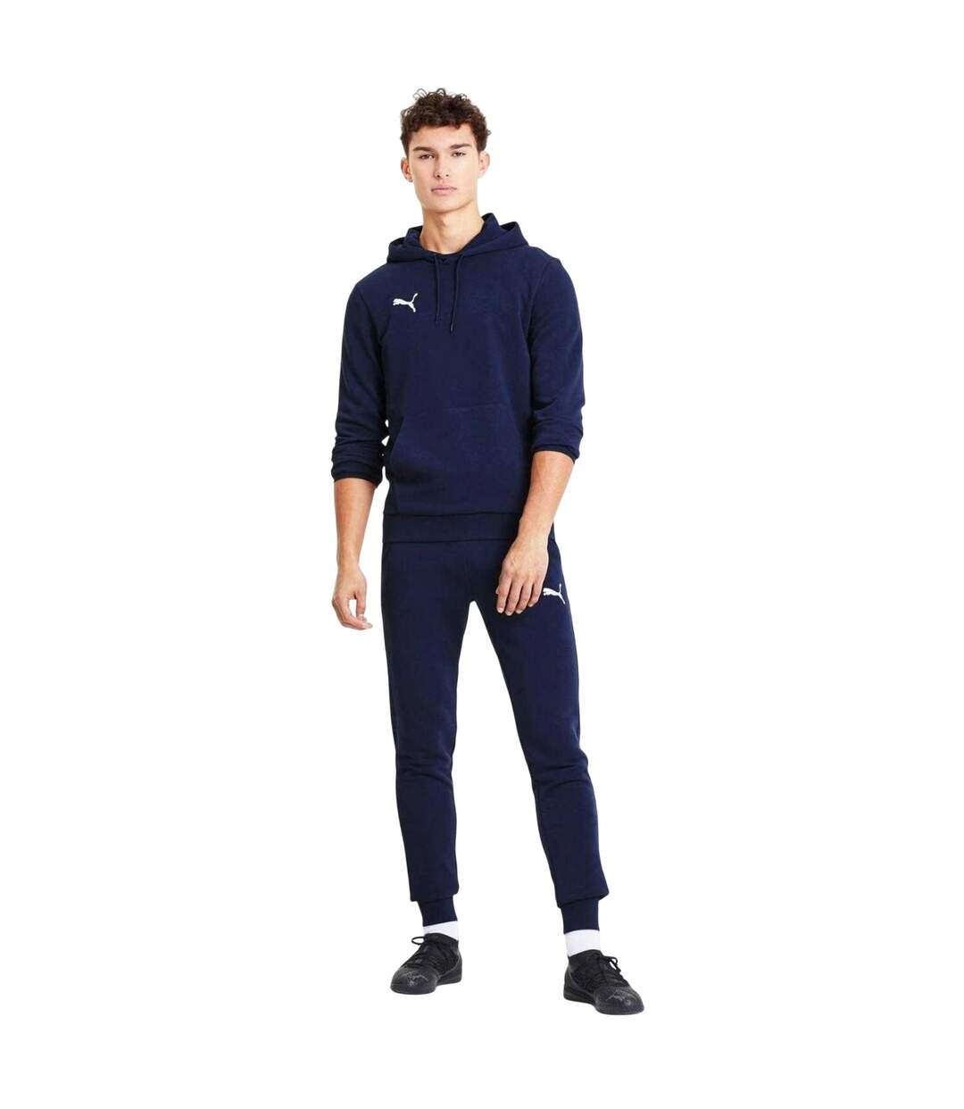 Veste À Capuche Teamgoal Casuals Adulte Bleu Marine Puma-4