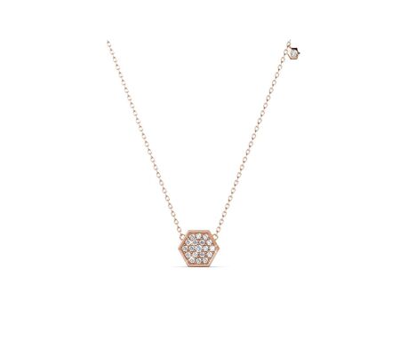 Parure et Coffret Hexagon, Zircon Blanc