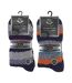 4 Pack Mens Cosy Soft Fluffy Slipper Bed Socks with Grips-2