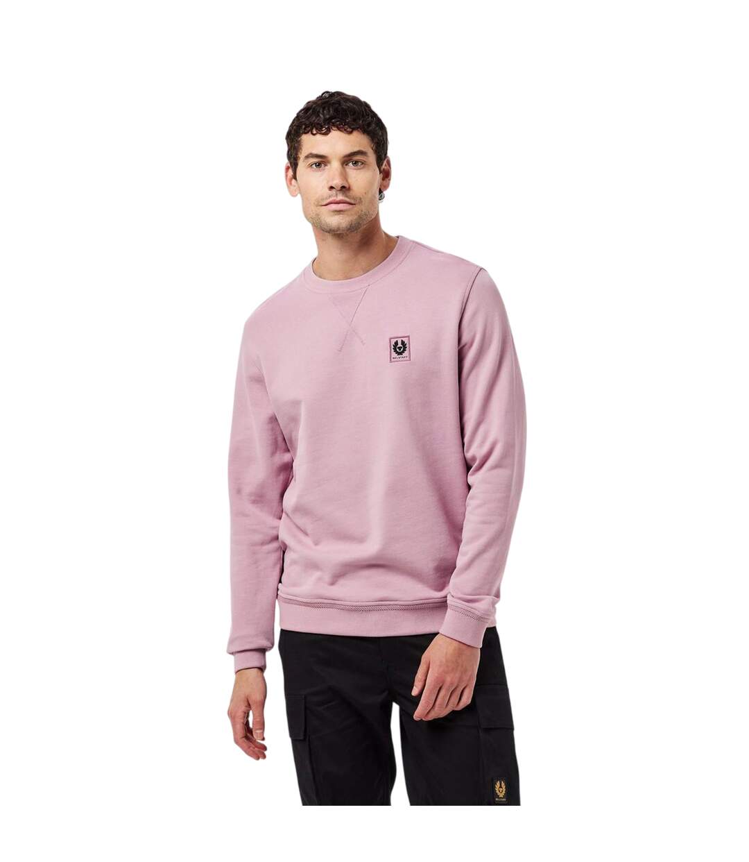 Sweat Motif/style Logo Brodé Homme Vieux Rose Belstaff-4