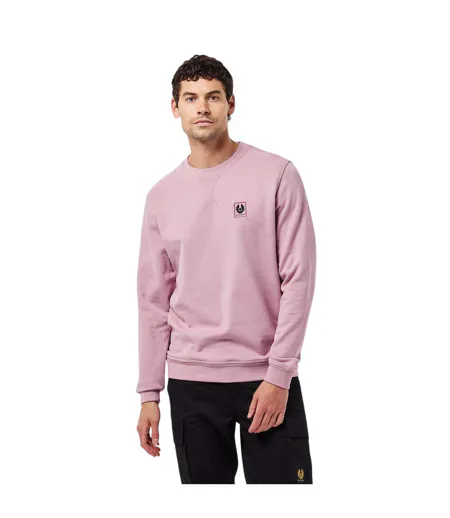 Sweat Motif/style Logo Brodé Homme Vieux Rose Belstaff