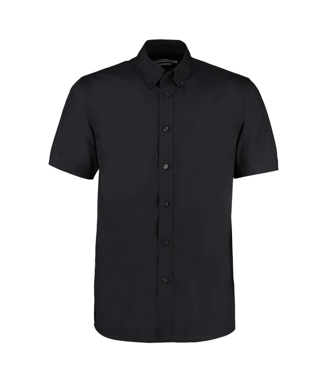 Chemise À Boutons Manches Courtes Workforce Homme Noir Kustom Kit-2