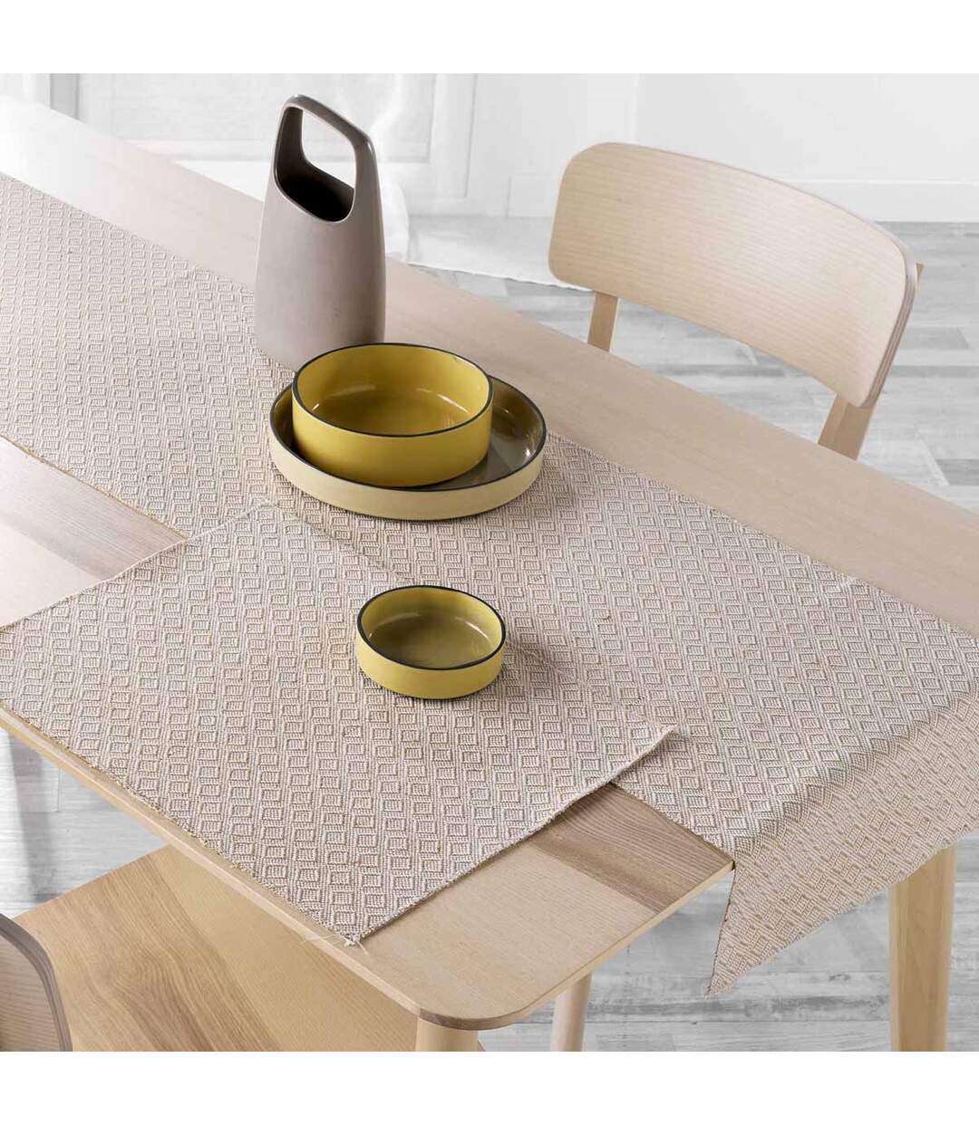 Lot de 2 Sets de Table Danity 33x45cm Beige-2