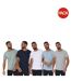 Pack Of 5  Mens Crew Neck T-shirt  Blue Multicoloured Jack And Jones-1