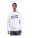 Mens Logo Crew Neck Sweatshirt White Hugo-3