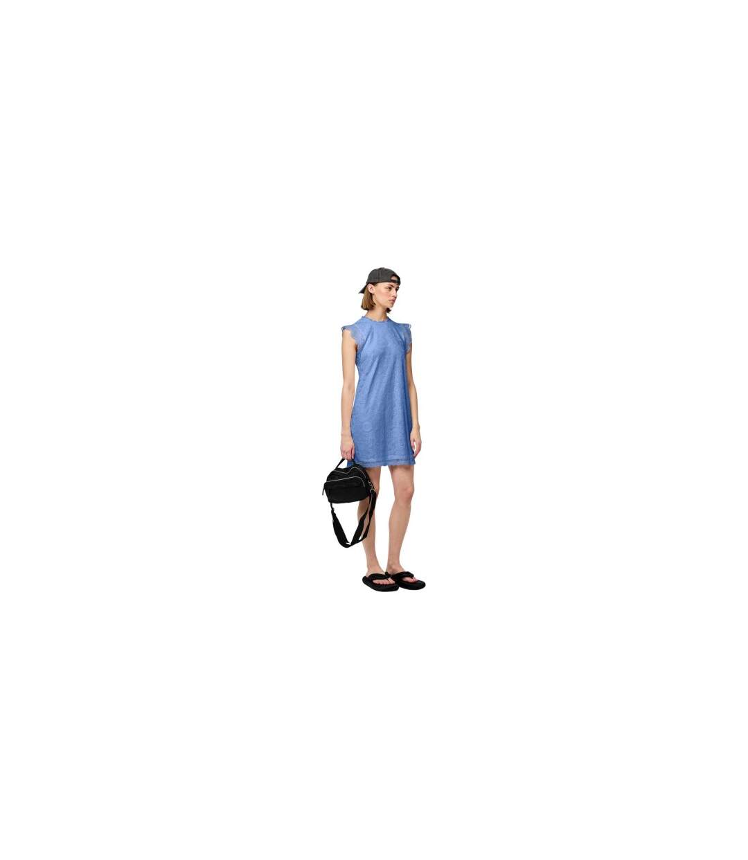Robe Courte Décontracté Olline Femme Bleu Hortensia Pieces-1