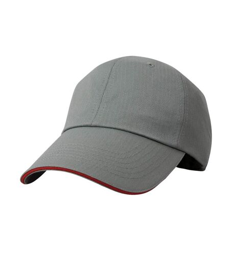 Casquette De Baseball Gris Rouge Result Headwear