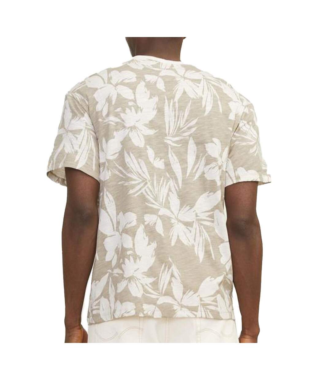 T-shirt beige/blanc homme jack & jones jeff - s-2