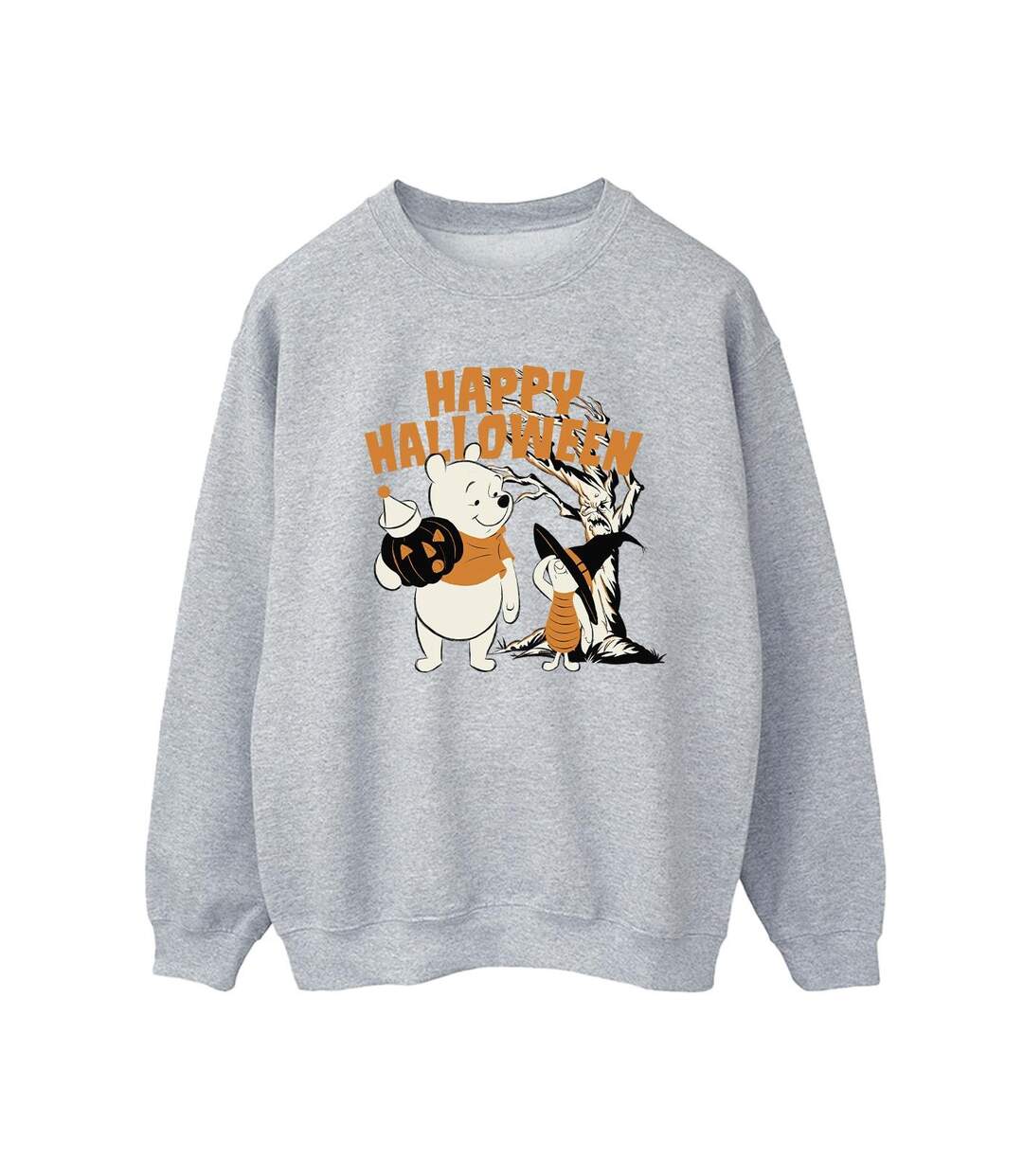 Disney Sweatshirt Winnie The Pooh And Piglet Happy Halloween Femme/Ladies (Gris sportif) - UTBI42961-1