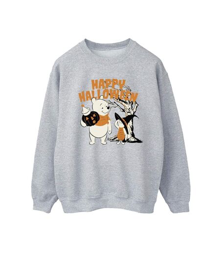 Disney Sweatshirt Winnie The Pooh And Piglet Happy Halloween Femme/Ladies (Gris sportif) - UTBI42961