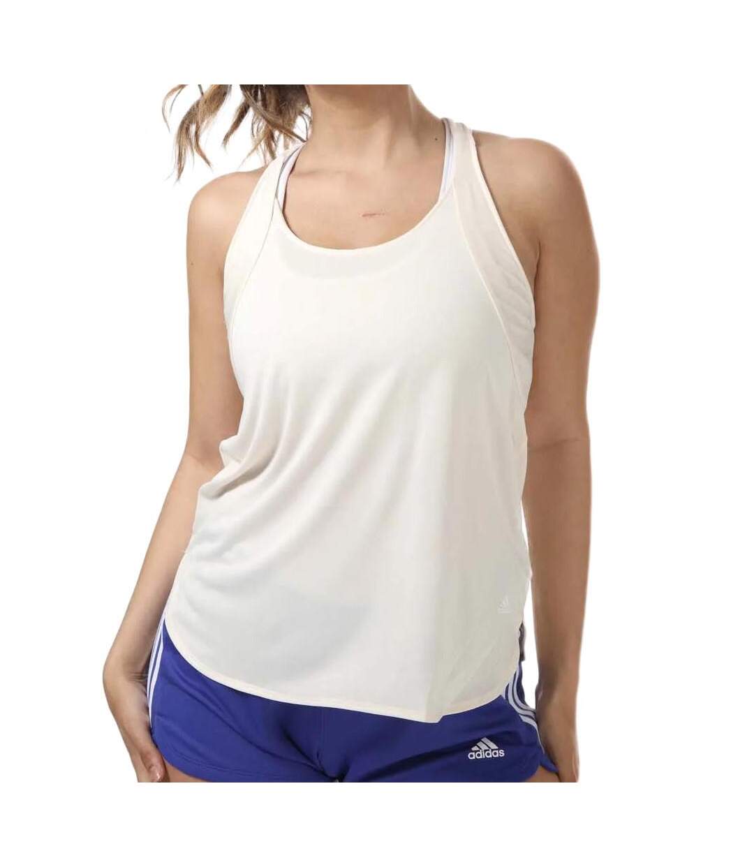 Débardeur Écru Femme Adidas Primeblue Tank - L