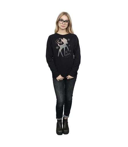 Disney Sweatshirt Femmes/Dames Bambi Winter Deer (Noir) - UTBI3923