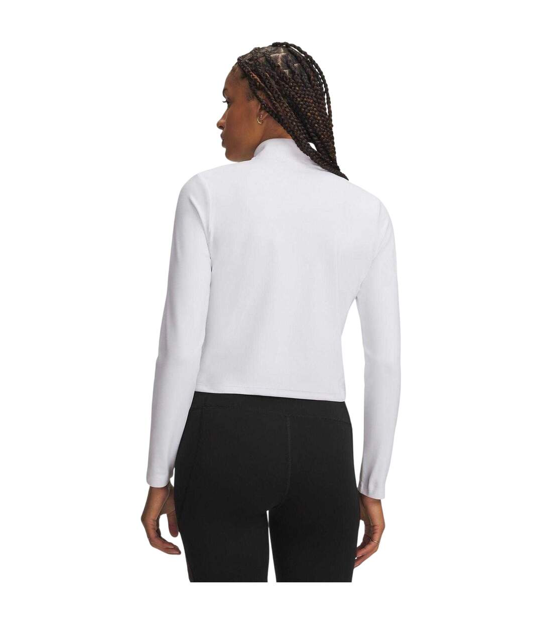 Womens/ladies Motion Half Zip Tracksuit Top White Under Armour-2