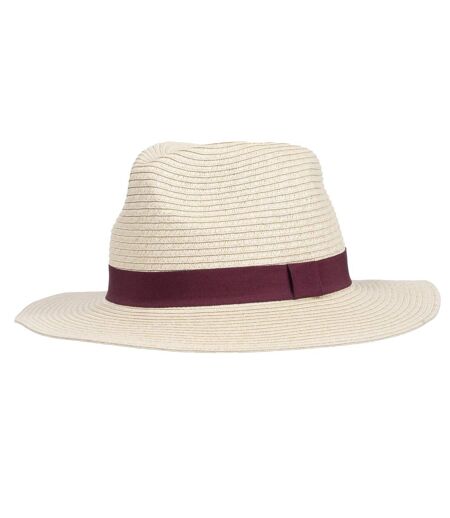 Isotoner Chapeau femme 100% papier de paille claire, ajustable à l'intérieur 52 à 58 cm