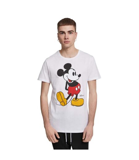 Mens Mickey Mouse Disney T-shirt Blanc MerchCode