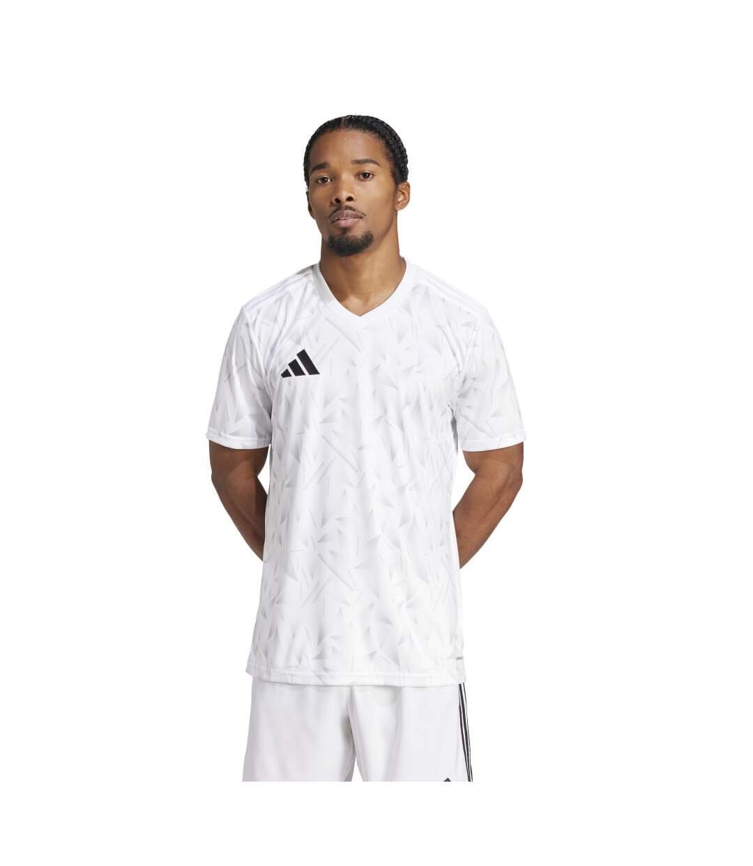 T-shirt Style Motif Géométrique Team Icon Homme Blanc Adidas-1