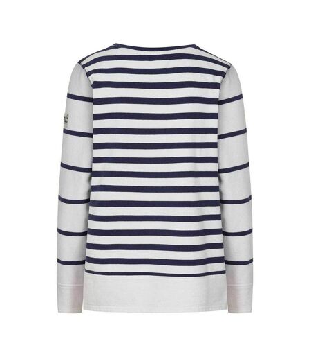 Sweat Motif/style À Rayures Femme Blanc Lazy Jacks