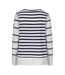 Sweat Motif/style À Rayures Femme Blanc Lazy Jacks-2