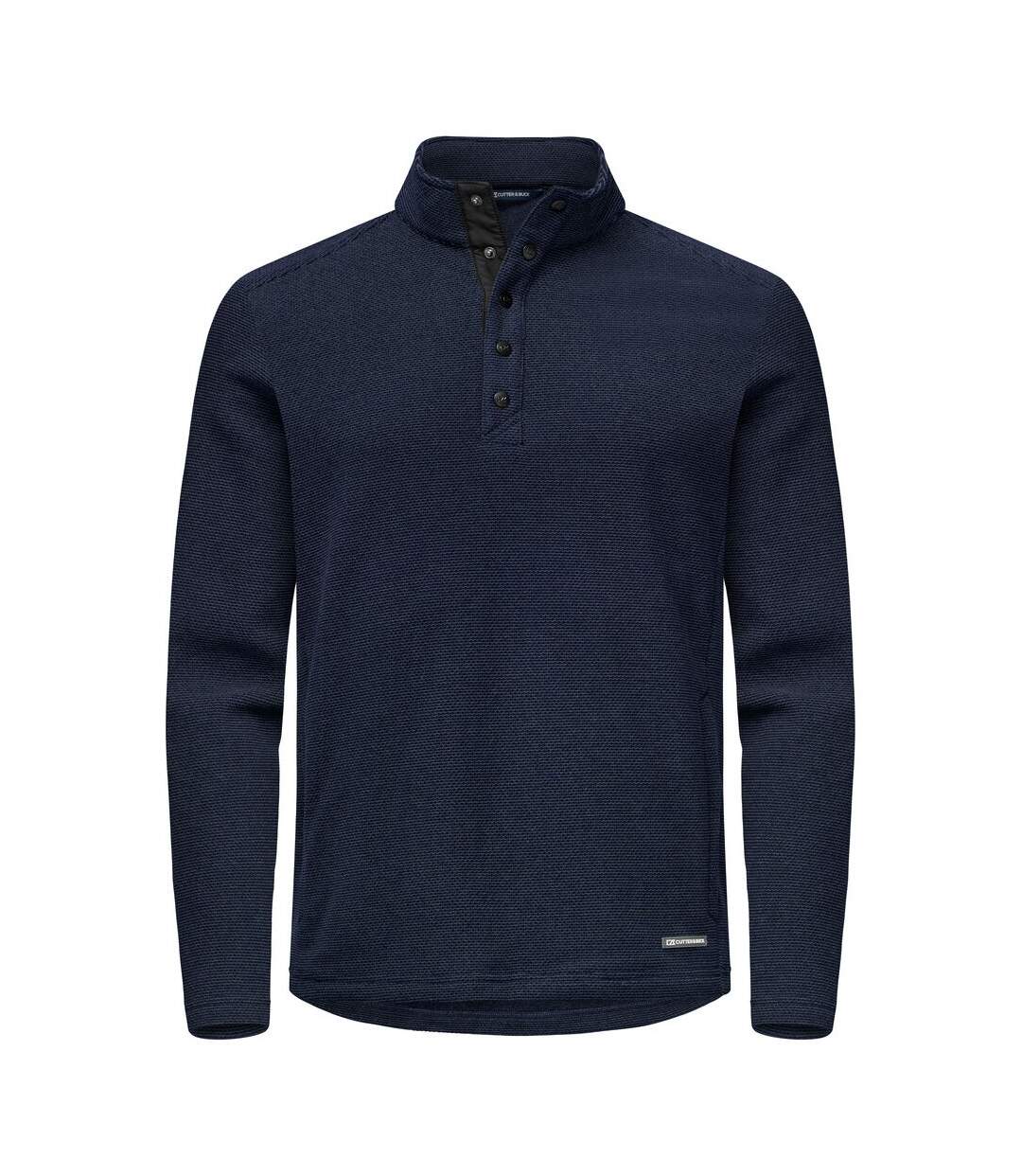 Mens Hunts Point Fleece Top Dark Navy Cutter & Buck-1