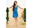 Robe courte dos ajouré SYLVIA imprimé ethnique bleu Coton Du Monde-5