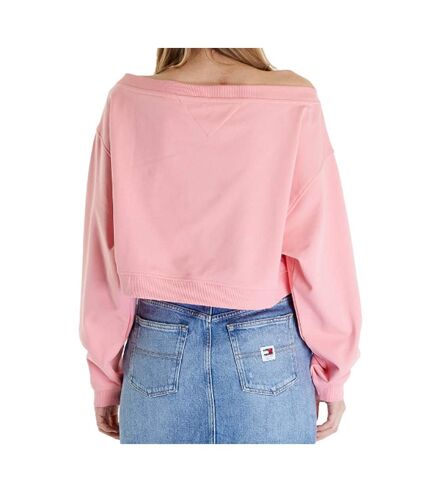 Sweat Rose Femme Tommy Hilfiger Off Shoulder - S