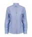 Henbury Womens/Ladies Modern Long Sleeve Oxford Shirt (Blue)