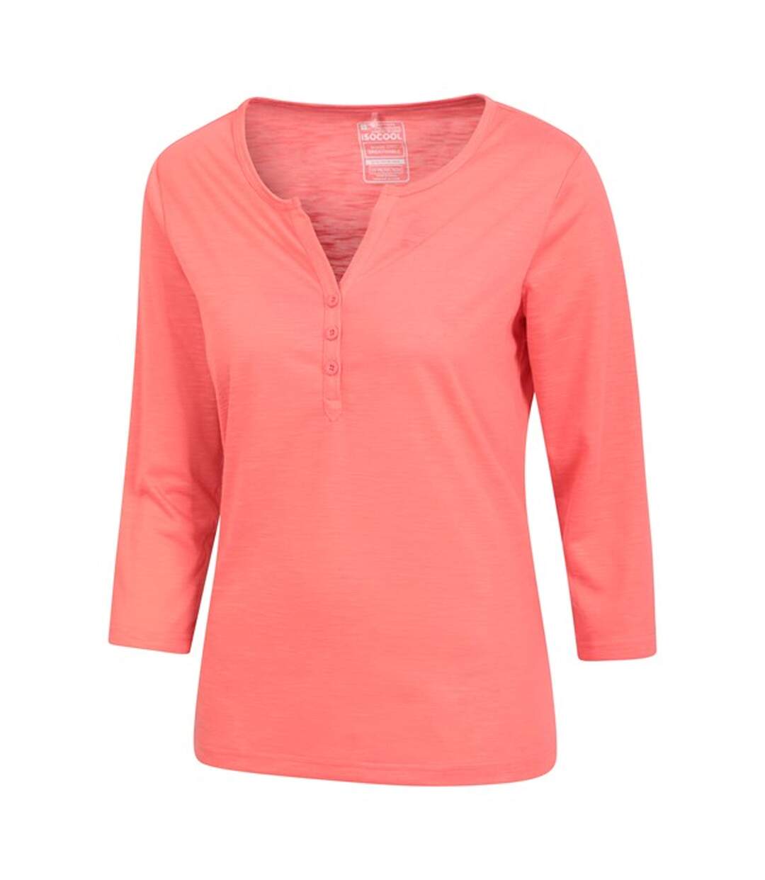 Womens/ladies paphos quick dry uv protection top coral Mountain Warehouse-3