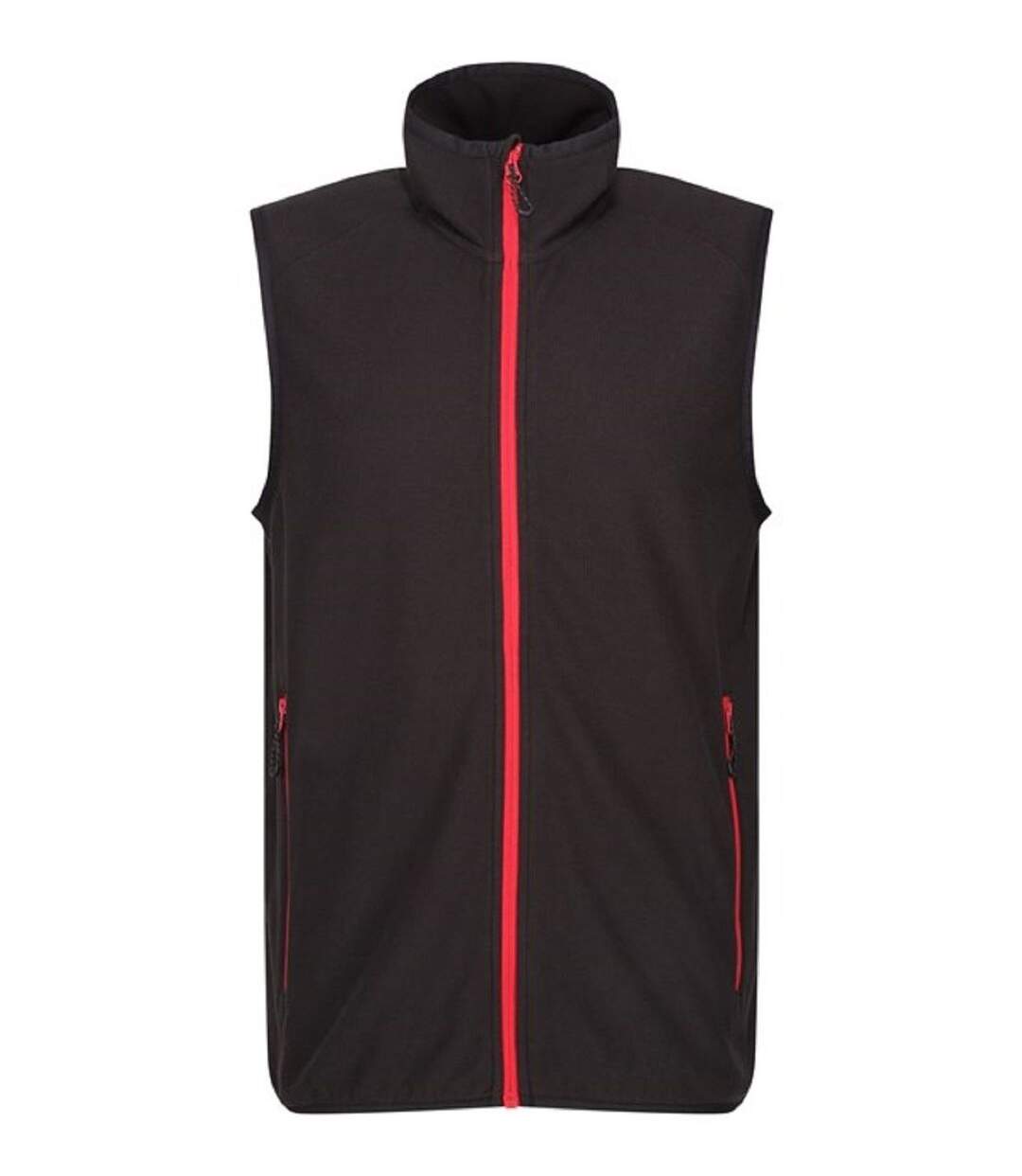 Gilet sans manches polaire - Homme - TRF695 - noir et rouge