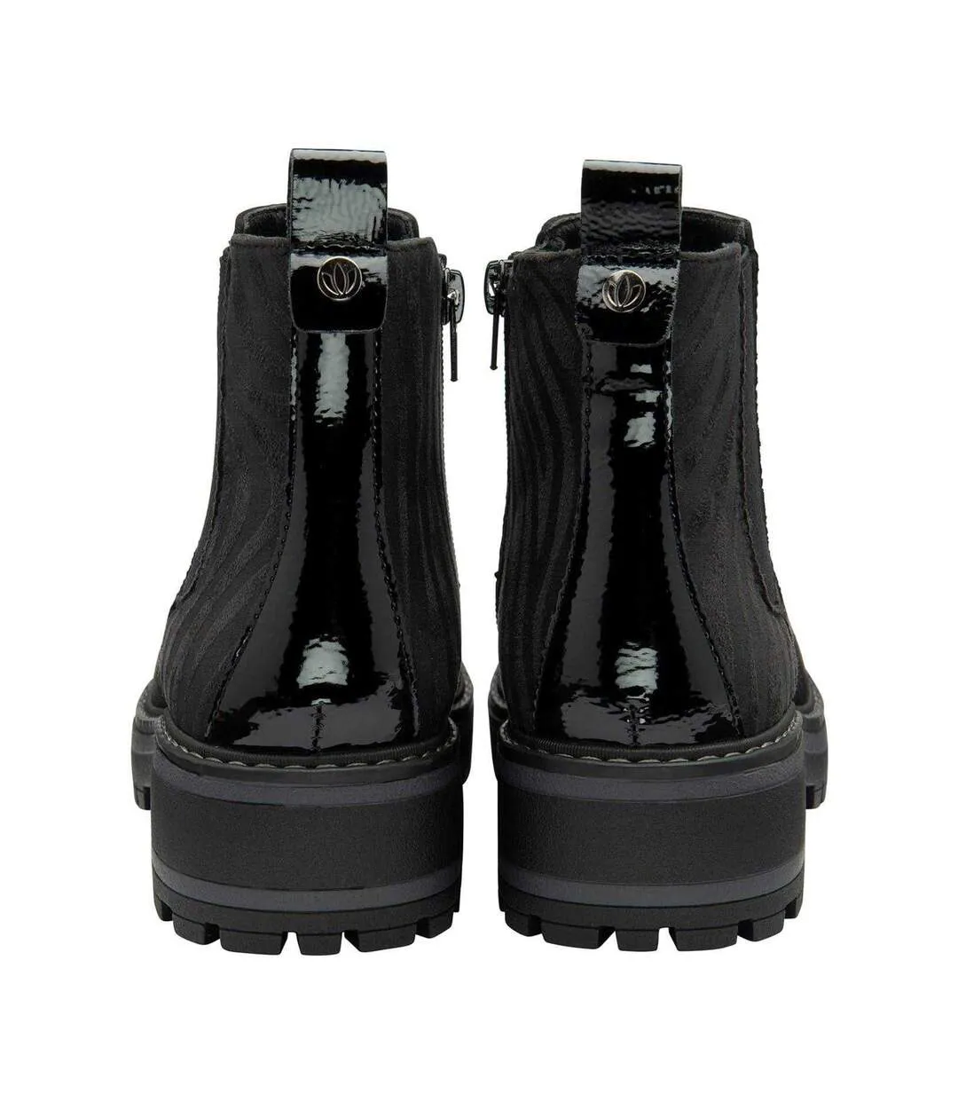 Womens/ladies Prescott Suede Chelsea Boots Black Lotus Shoes-2