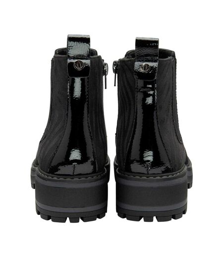 Womens/ladies Prescott Suede Chelsea Boots Black Lotus Shoes