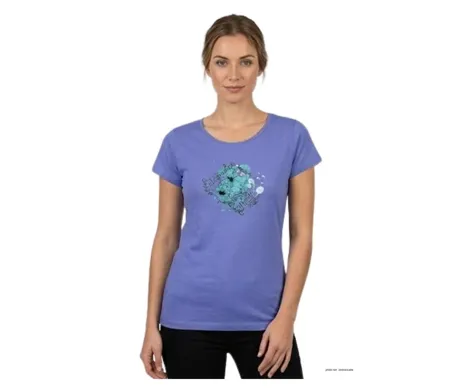 Tee-shirt femme MAYFLOWER DANIELE3 bleu lavande : le confort d'une coupe large