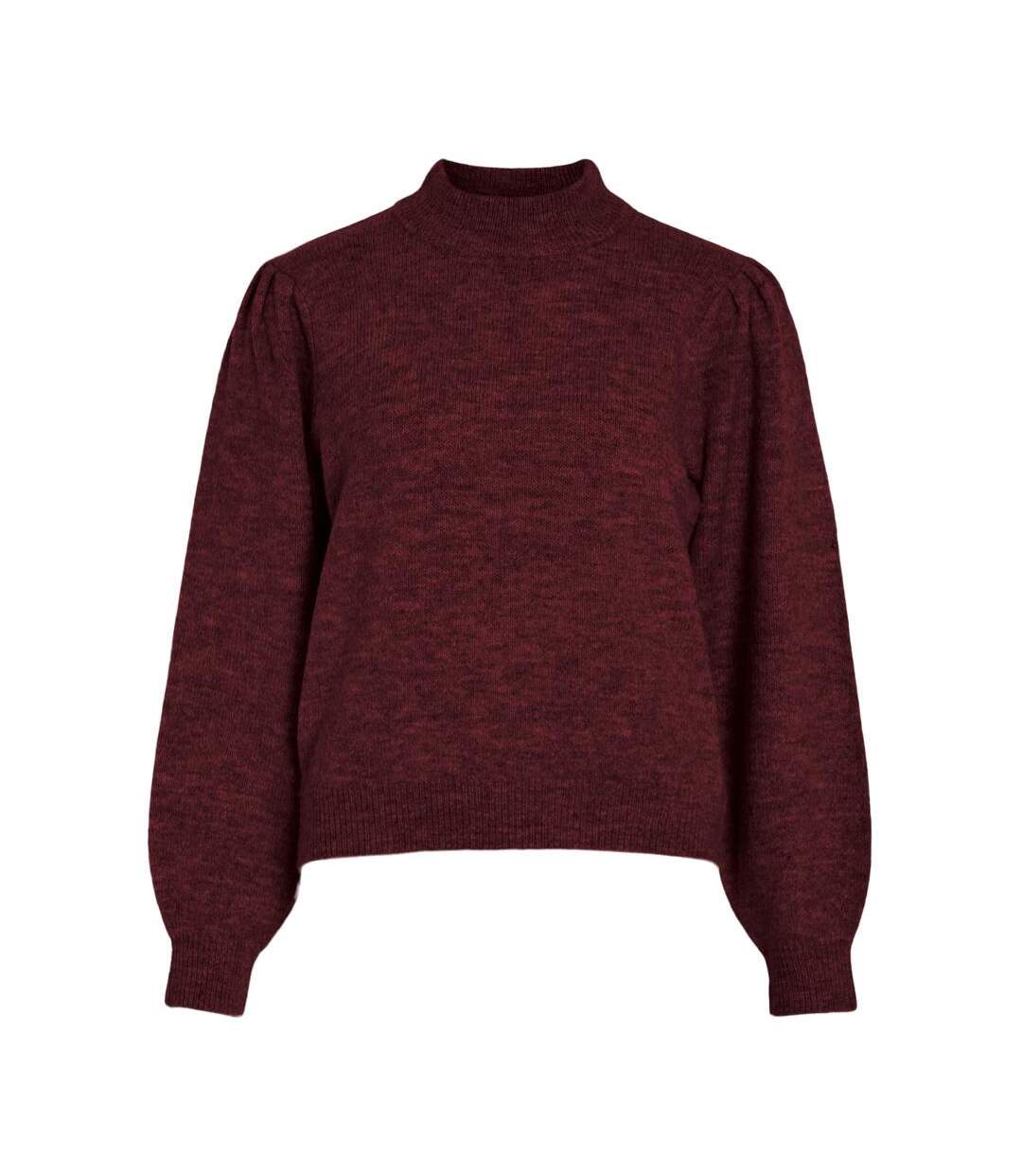 Pull bordeaux femme vila monica-1