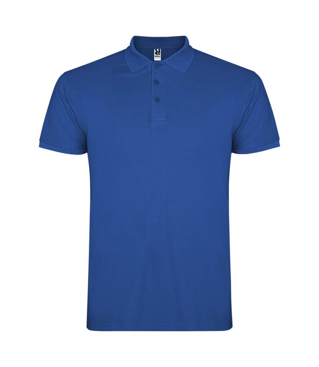 Mens star short-sleeved polo shirt royal blue Roly